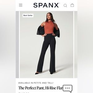 Spanx the Perfect Pant in Black, size XL, tall inseam.